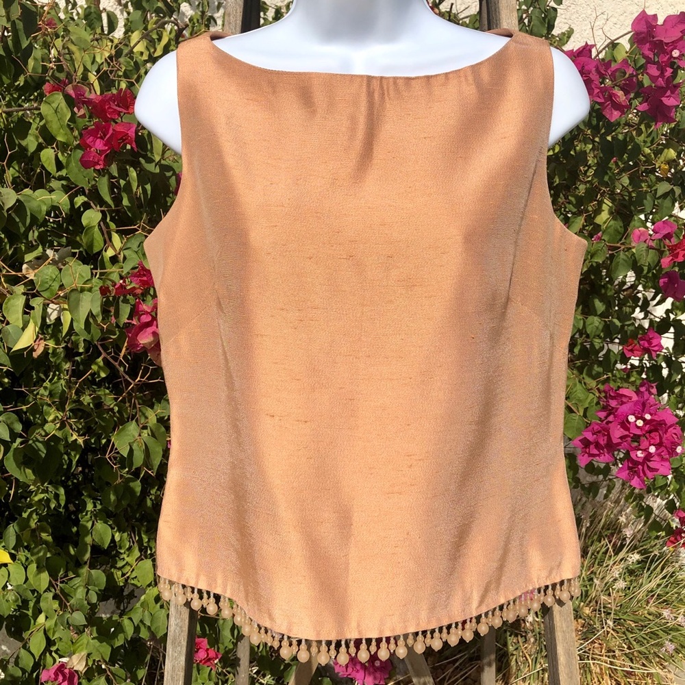 Quadra Petites Sleeveless Top w/Beading on Bottom - Picture 2 of 6